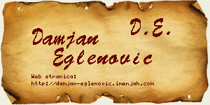 Damjan Eglenović vizit kartica